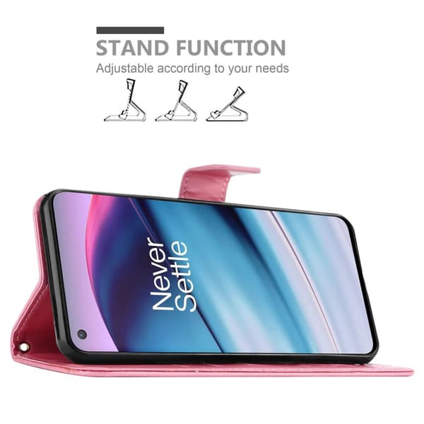 OnePlus Nord CE 5G Skal Fodral i blomdesign Mobilskydd Case Cover med magnetisk stängning, ståfunktion och kortplatser