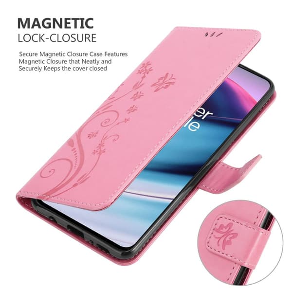 OnePlus Nord CE 5G Skal Fodral i blomdesign Mobilskydd Case Cover med magnetisk stängning, ståfunktion och kortplatser