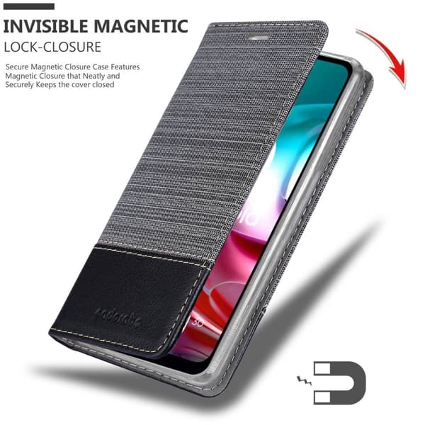 Motorola MOTO G10 / G30 Skal Plånboksfodral med magnetisk stängning, ståfunktion och kortficka