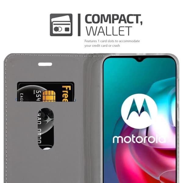 Motorola MOTO G10 / G30 Skal Plånboksfodral med magnetisk stängning, ståfunktion och kortficka