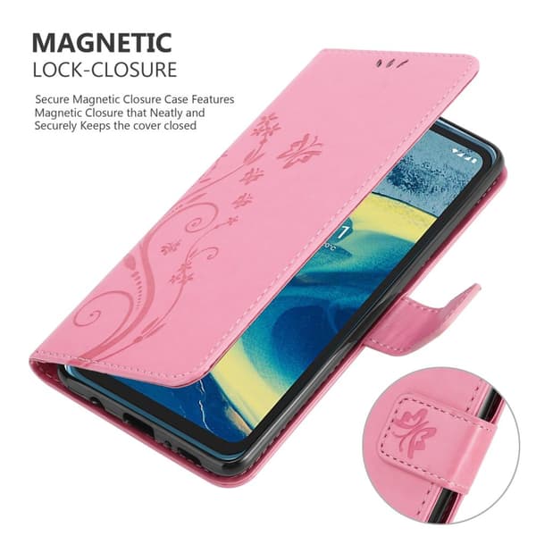Nokia XR20 Suojakotelo Suojakuori Lompakkokotelo Matkapuhelinkotelo Kukat jossa on magneettisuljenta, jalusta-toiminto ja korttipaikat