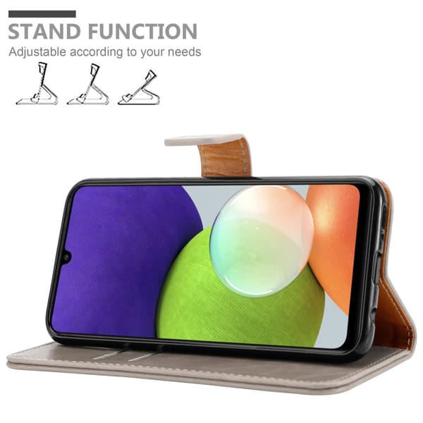 Deksel til Samsung Galaxy A22 4G / M22 / M32 4G Lommebokdeksel med magnetisk lukking, stativfunksjon og kortlomme