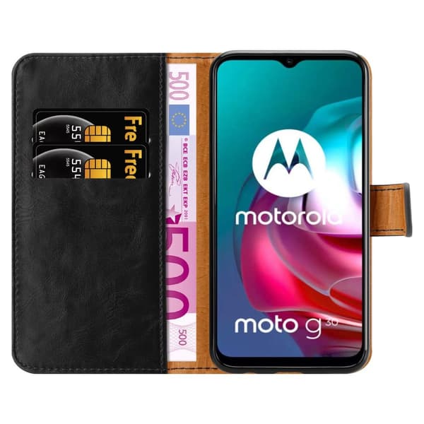 Motorola MOTO G10 / G30 Suojakotelo Suojakuori Lompakkokotelo Matkapuhelinkotelo jossa magneettisuljenta, jalusta-toiminto ja korttitasku