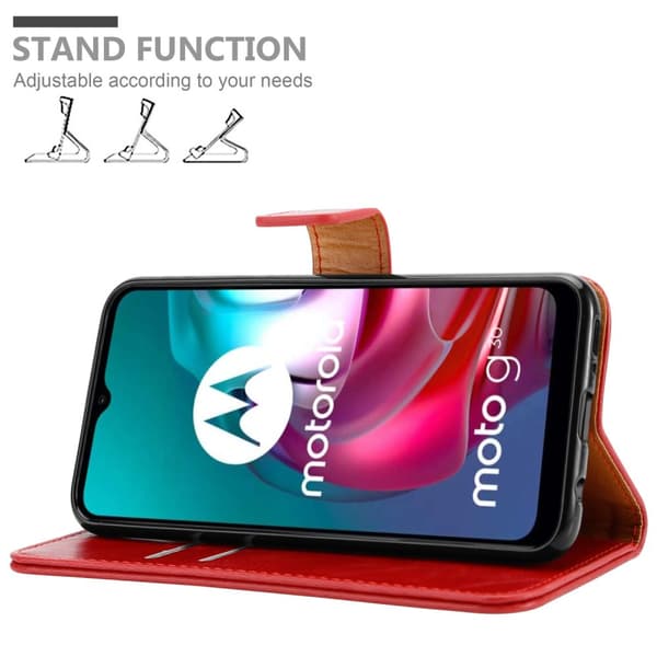 Motorola MOTO G10 / G30 Suojakotelo Suojakuori Lompakkokotelo Matkapuhelinkotelo jossa magneettisuljenta, jalusta-toiminto ja korttitasku