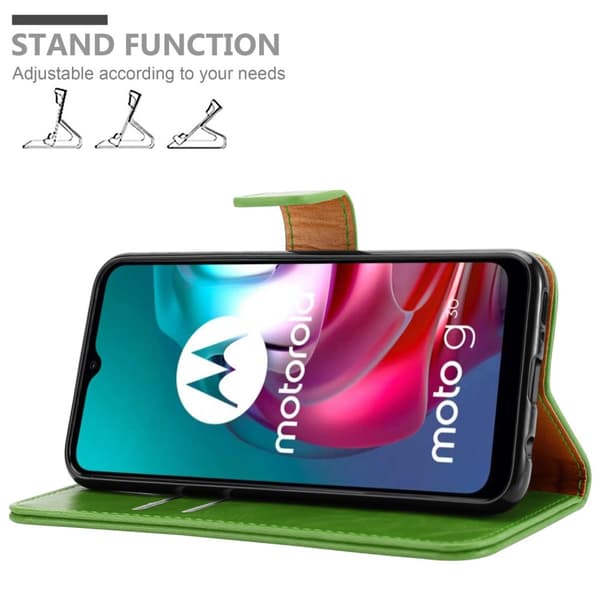 Motorola MOTO G10 / G30 Suojakotelo Suojakuori Lompakkokotelo Matkapuhelinkotelo jossa magneettisuljenta, jalusta-toiminto ja korttitasku