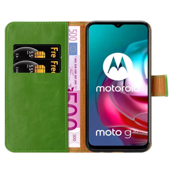 Motorola MOTO G10 / G30 Suojakotelo Suojakuori Lompakkokotelo Matkapuhelinkotelo jossa magneettisuljenta, jalusta-toiminto ja korttitasku