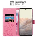 Miniatyrbild 3 av 8: Google PIXEL 6 PRO Skal Fodral i blomdesign Mobilskydd Case Cover med magnetisk stängning, ståfunktion och kortplatser
