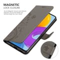 Miniatyrbilde 4 av 7: Deksel til Samsung Galaxy M52 5G Lommebokdeksel i blomster design med magnetisk lukking, stativfunksjon og kortplasser