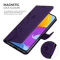 Miniatyrbilde 4 av 7: Deksel til Samsung Galaxy M52 5G Lommebokdeksel i blomster design med magnetisk lukking, stativfunksjon og kortplasser