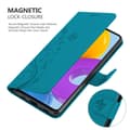 Miniatyrbilde 4 av 7: Deksel til Samsung Galaxy M52 5G Lommebokdeksel i blomster design med magnetisk lukking, stativfunksjon og kortplasser