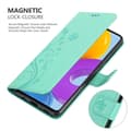 Miniatyrbilde 4 av 7: Deksel til Samsung Galaxy M52 5G Lommebokdeksel i blomster design med magnetisk lukking, stativfunksjon og kortplasser