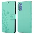 Miniatyrbilde 7 av 7: Deksel til Samsung Galaxy M52 5G Lommebokdeksel i blomster design med magnetisk lukking, stativfunksjon og kortplasser