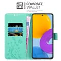 Miniatyrbilde 2 av 7: Deksel til Samsung Galaxy M52 5G Lommebokdeksel i blomster design med magnetisk lukking, stativfunksjon og kortplasser