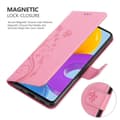 Miniatyrbilde 4 av 7: Deksel til Samsung Galaxy M52 5G Lommebokdeksel i blomster design med magnetisk lukking, stativfunksjon og kortplasser