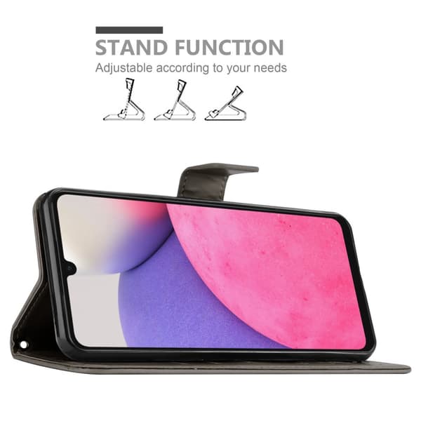 Deksel til Samsung Galaxy A33 5G Lommebokdeksel i blomster design med magnetisk lukking, stativfunksjon og kortplasser