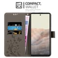 Miniatyrbild 3 av 8: Google PIXEL 6 Skal Fodral i blomdesign Mobilskydd Case Cover med magnetisk stängning, ståfunktion och kortplatser