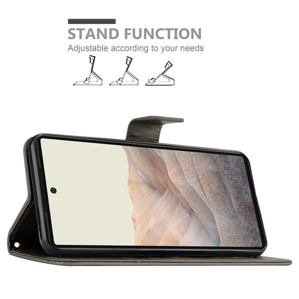 Google PIXEL 6 Skal Fodral i blomdesign Mobilskydd Case Cover med magnetisk stängning, ståfunktion och kortplatser