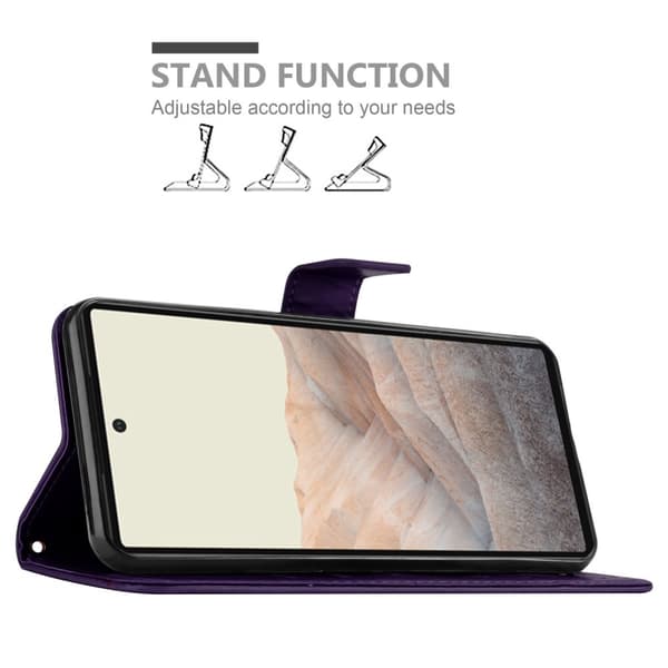 Google PIXEL 6 Skal Fodral i blomdesign Mobilskydd Case Cover med magnetisk stängning, ståfunktion och kortplatser