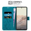 Miniatyrbild 3 av 8: Google PIXEL 6 Skal Fodral i blomdesign Mobilskydd Case Cover med magnetisk stängning, ståfunktion och kortplatser