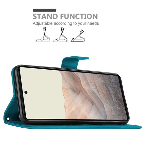 Google PIXEL 6 Skal Fodral i blomdesign Mobilskydd Case Cover med magnetisk stängning, ståfunktion och kortplatser