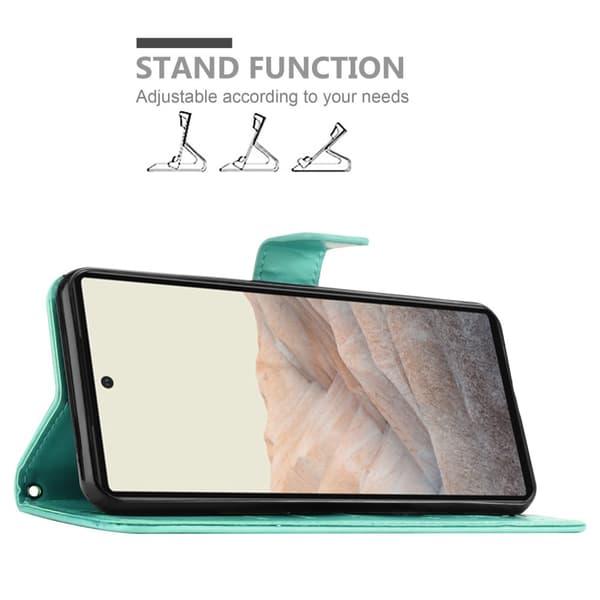 Google PIXEL 6 Skal Fodral i blomdesign Mobilskydd Case Cover med magnetisk stängning, ståfunktion och kortplatser