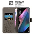 Pikkukuva 2 / 7: Oppo FIND X3 PRO Suojakotelo Suojakuori Lompakkokotelo Matkapuhelinkotelo Kukat jossa on magneettisuljenta, jalusta-toiminto ja korttipaikat