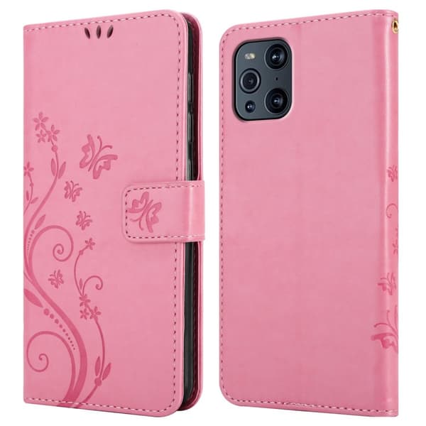 Oppo FIND X3 PRO Pungetui Cover Blomster ()