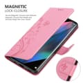Pikkukuva 8 / 11: Oppo FIND X3 PRO Suojakotelo Suojakuori Lompakkokotelo Matkapuhelinkotelo Kukat jossa on magneettisuljenta, jalusta-toiminto ja korttipaikat