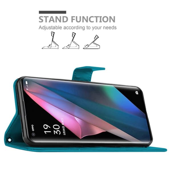 Oppo FIND X3 PRO Pungetui Cover Blomster ()