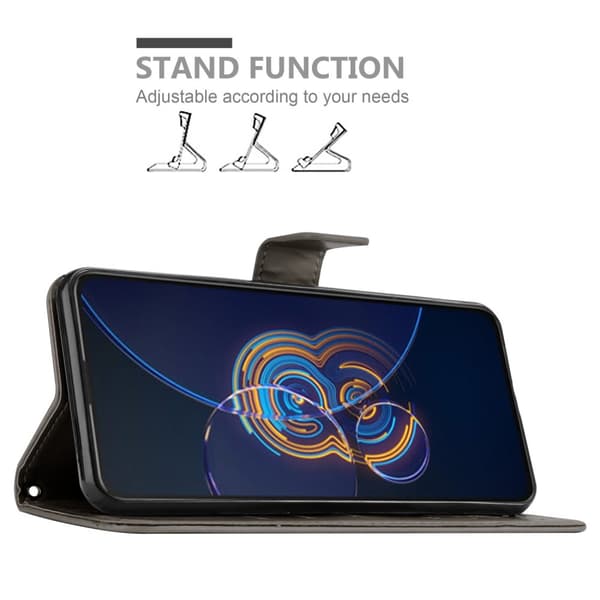 Deksel til Asus ZenFone 8 FLIP Lommebokdeksel i blomster design med magnetisk lukking, stativfunksjon og kortplasser