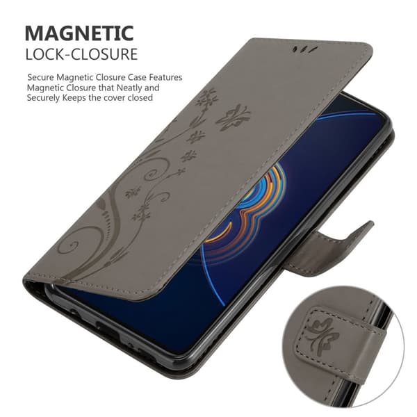 Deksel til Asus ZenFone 8 FLIP Lommebokdeksel i blomster design med magnetisk lukking, stativfunksjon og kortplasser