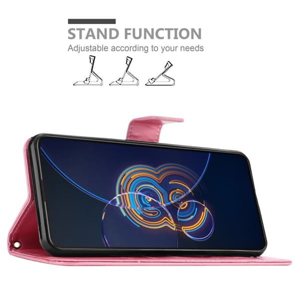 Asus ZenFone 8 FLIP Suojakotelo Suojakuori Lompakkokotelo Matkapuhelinkotelo Kukat jossa on magneettisuljenta, jalusta-toiminto ja korttipaikat