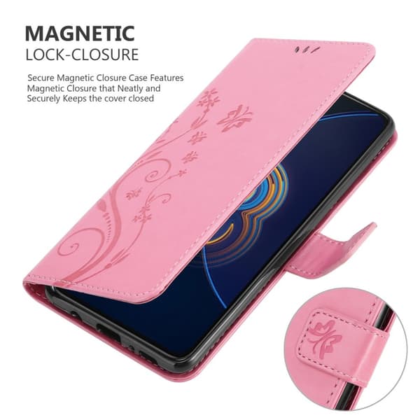 Asus ZenFone 8 FLIP Suojakotelo Suojakuori Lompakkokotelo Matkapuhelinkotelo Kukat jossa on magneettisuljenta, jalusta-toiminto ja korttipaikat
