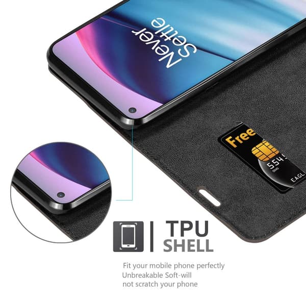 OnePlus Nord CE 5G Fodral Skal Plånboksfodral Case med magnetisk stängning, ståfunktion och kortficka