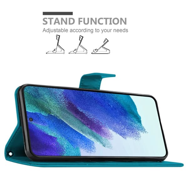 Samsung Galaxy S22 Skal Fodral i blomdesign Mobilskydd Case Cover med magnetisk stängning, ståfunktion och kortplatser