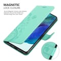 Miniatyrbild 5 av 8: Samsung Galaxy S22 Skal Fodral i blomdesign Mobilskydd Case Cover med magnetisk stängning, ståfunktion och kortplatser