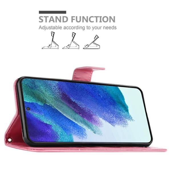 Samsung Galaxy S22 Skal Fodral i blomdesign Mobilskydd Case Cover med magnetisk stängning, ståfunktion och kortplatser