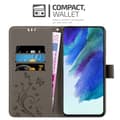 Miniatyrbild 3 av 8: Samsung Galaxy S22 Skal Fodral i blomdesign Mobilskydd Case Cover med magnetisk stängning, ståfunktion och kortplatser
