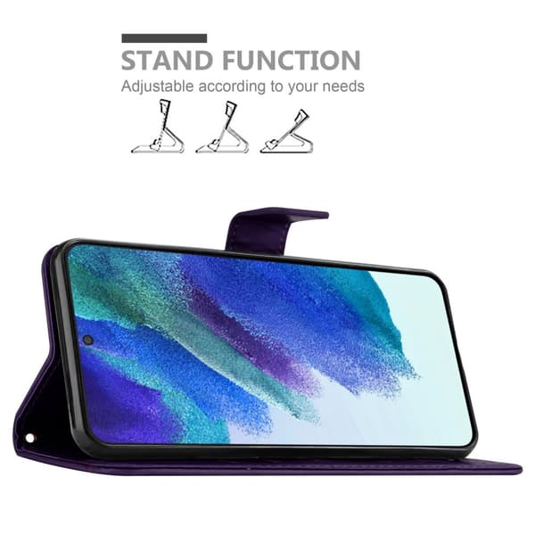 Samsung Galaxy S22 Skal Fodral i blomdesign Mobilskydd Case Cover med magnetisk stängning, ståfunktion och kortplatser