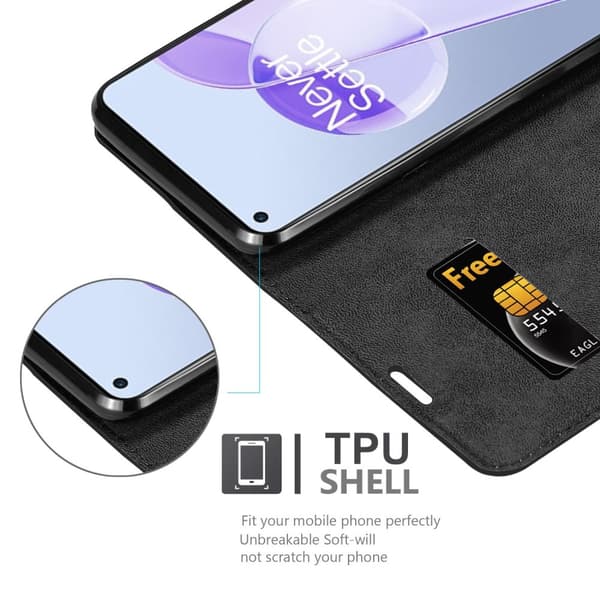 OnePlus 9RT 5G Fodral Skal Plånboksfodral Case med magnetisk stängning, ståfunktion och kortficka