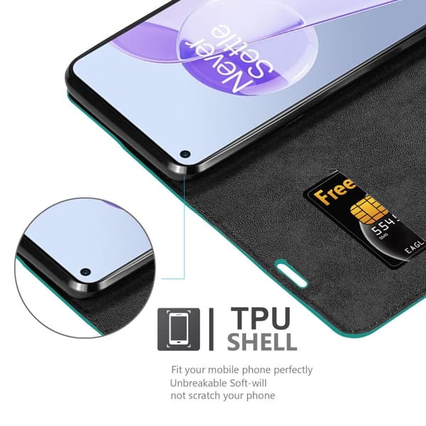 OnePlus 9RT 5G Fodral Skal Plånboksfodral Case med magnetisk stängning, ståfunktion och kortficka