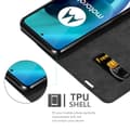 Miniatyrbild 4 av 8: Motorola MOTO G71 5G Fodral Skal Plånboksfodral Case med magnetisk stängning, ståfunktion och kortficka