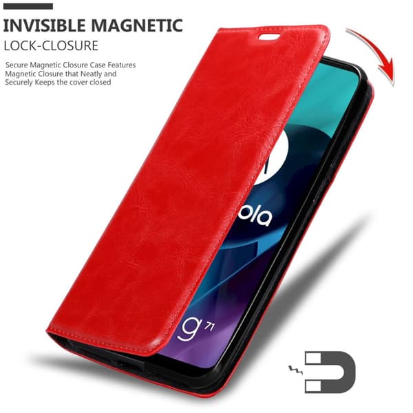 Motorola MOTO G71 5G Fodral Skal Plånboksfodral Case med magnetisk stängning, ståfunktion och kortficka