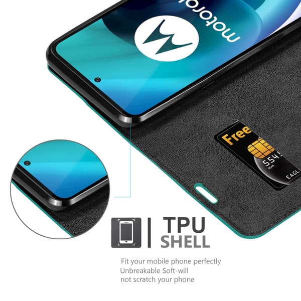 Motorola MOTO G71 5G Fodral Skal Plånboksfodral Case med magnetisk stängning, ståfunktion och kortficka