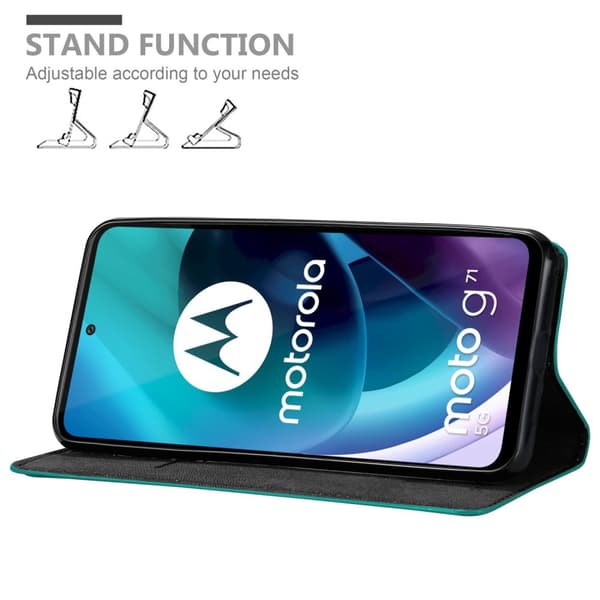 Motorola MOTO G71 5G Fodral Skal Plånboksfodral Case med magnetisk stängning, ståfunktion och kortficka