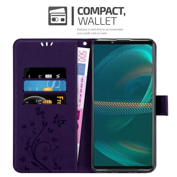 Sony Xperia 5 III Pungetui Cover Blomster ()