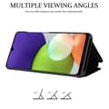 Miniatyrbilde 5 av 7: Etui for Samsung Galaxy A22 4G / M22 / M32 4G Deksel Clear View Mirror Beskyttelsesetui med stativfunksjon 360 graders beskyttelse