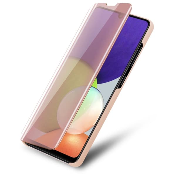 Samsung Galaxy A22 4G / M22 / M32 4G Skal Plånboksfodral Clear View Mirror Skyddsomslag med standfunktion 360 graders skydd