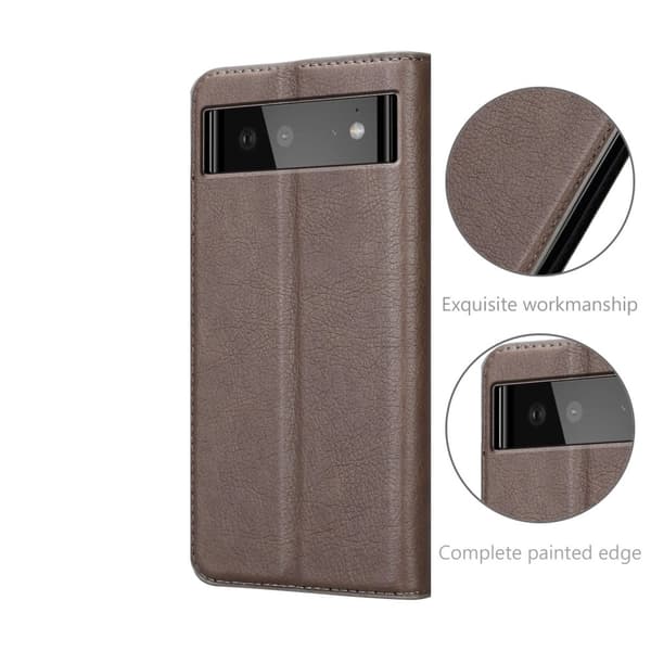 Google PIXEL 6 Fodral Skal Plånboksfodral Case med magnetisk stängning, ståfunktion och kortficka