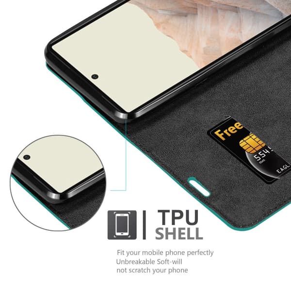Google PIXEL 6 Fodral Skal Plånboksfodral Case med magnetisk stängning, ståfunktion och kortficka